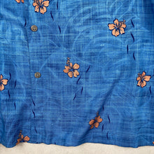 Charger l'image dans la galerie, chemise-hawaienne-vintage-a-fleurs-bleue-homme
