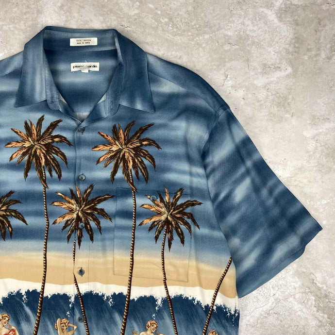   chemise-hawaienne-vintage-a-fleurs-homme-pierre-cardin