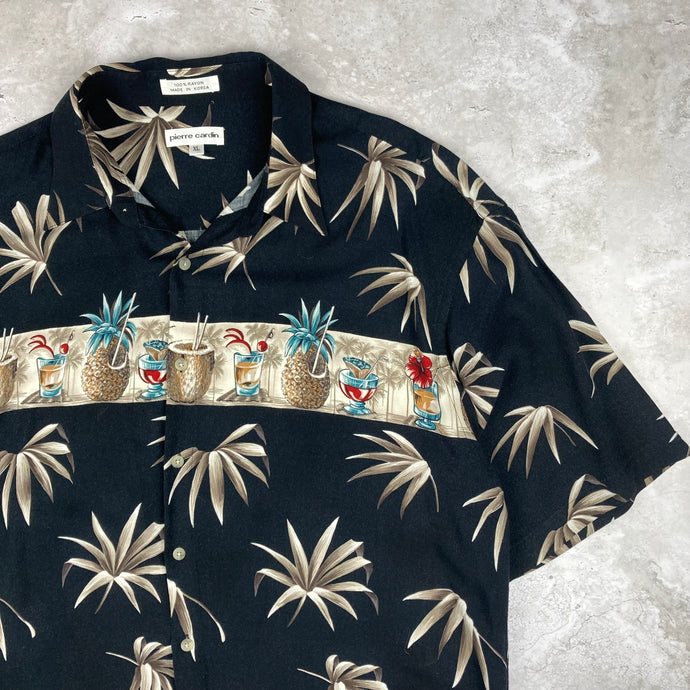   chemise-hawaienne-vintage-a-fleurs-homme-pierre-cardin