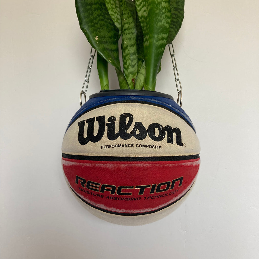      decoration-nba-sneakers-room-ballon-de-basketball-planter-pot-de-fleurs-wilson-vintage