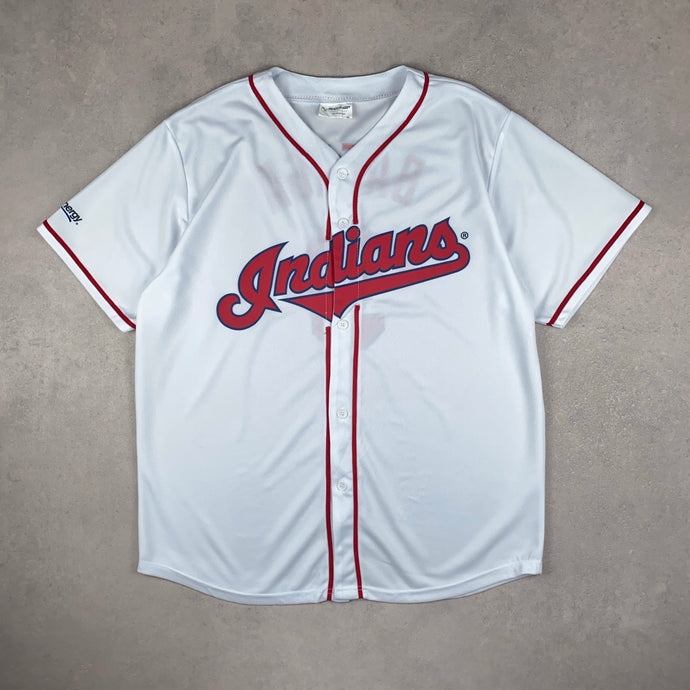 maillot-baseball-cleveland-indians-chemise-mlb-blanche