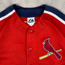Charger l&#39;image dans la galerie, maillot-baseball-majestic-cardinals-saint-louis-chemise-mlb-rouge
