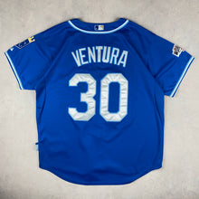 Charger l&#39;image dans la galerie, maillot-baseball-majestic-royals-kansas-city-chemise-mlb-bleu
