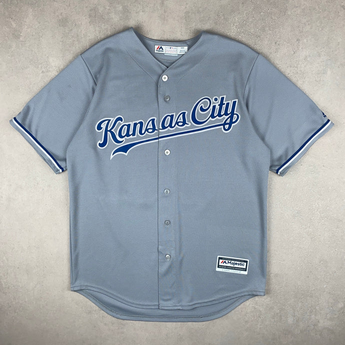 maillot-baseball-majestic-royals-kansas-city-chemise-mlb-gris