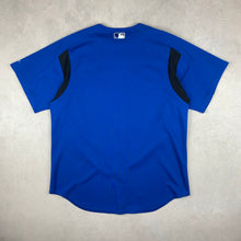 Charger l&#39;image dans la galerie, maillot-baseball-majestic-vintage-royals-kansas-city-chemise-mlb-bleu
