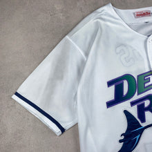 Charger l&#39;image dans la galerie, maillot-de-baseball-mitchell-and-ness-devil-rays-chemise-mlb-blanche
