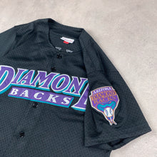 Charger l&#39;image dans la galerie, maillot-de-baseball-vintage-mitchell-and-ness-diamond-backs-chemise-mlb-noire
