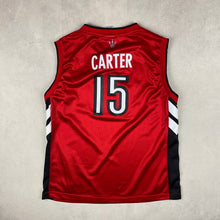 Charger l&#39;image dans la galerie, maillot-de-basket-reebok-vintage-raptors-carter-15-nba-rouge
