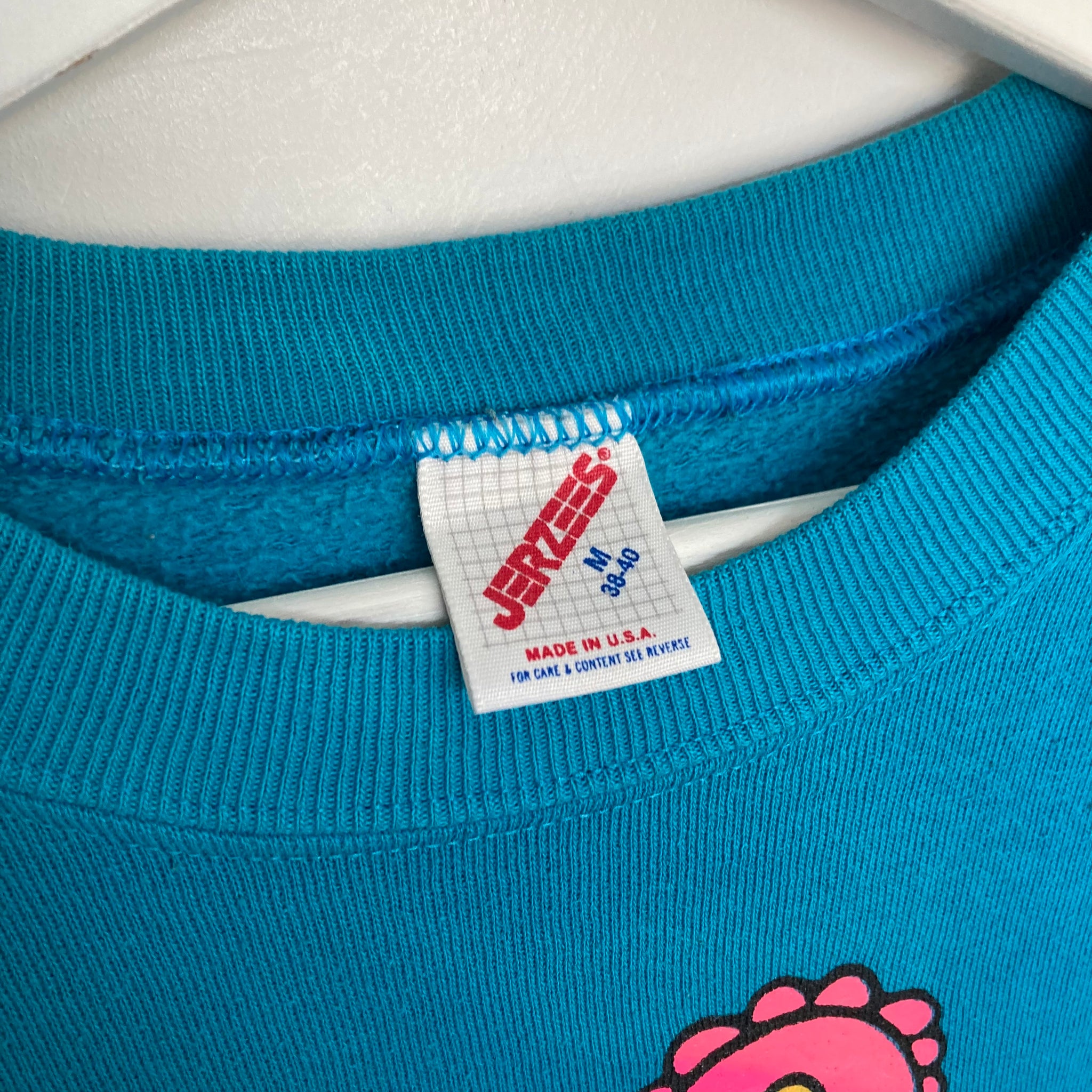Sweat Vintage USA Années 90 – Couleur Bleu, Taille XL, Parfait état