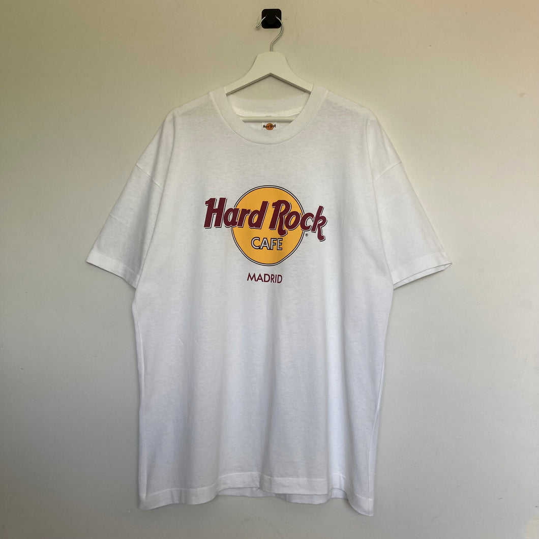 t-shirt-homme-vintage-blanc-hard-rock-cafe-madrid