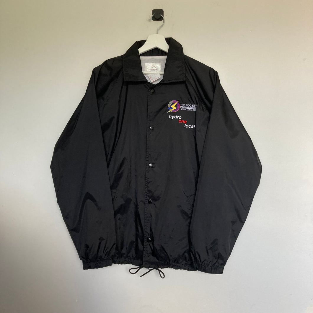        veste-vintage-homme-noire-coach-jacket-usa