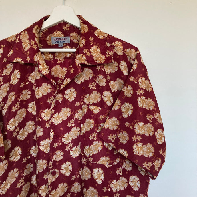 chemise-hawaienne-a-fleurs-homme-bordeaux