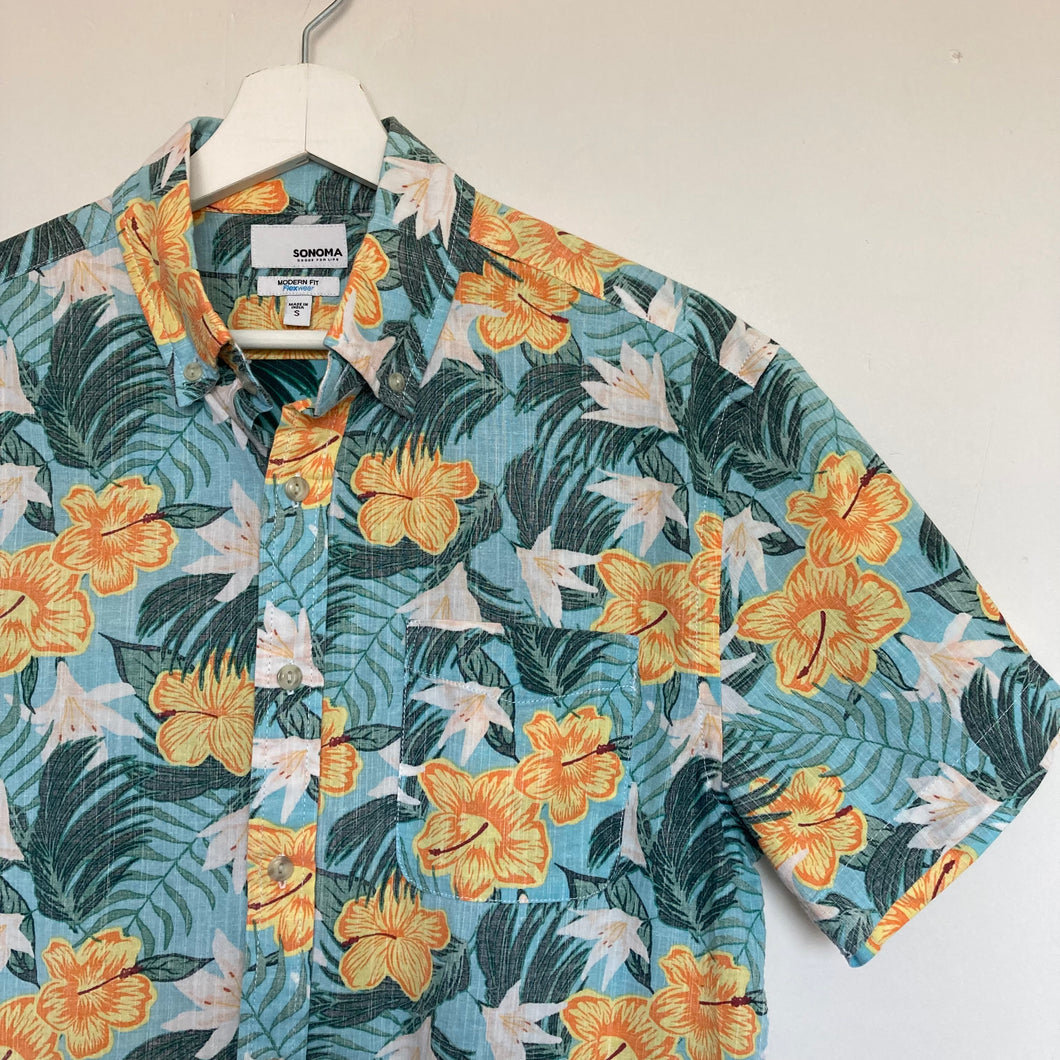 chemise-hawaienne-homme-a-fleurs-coloree