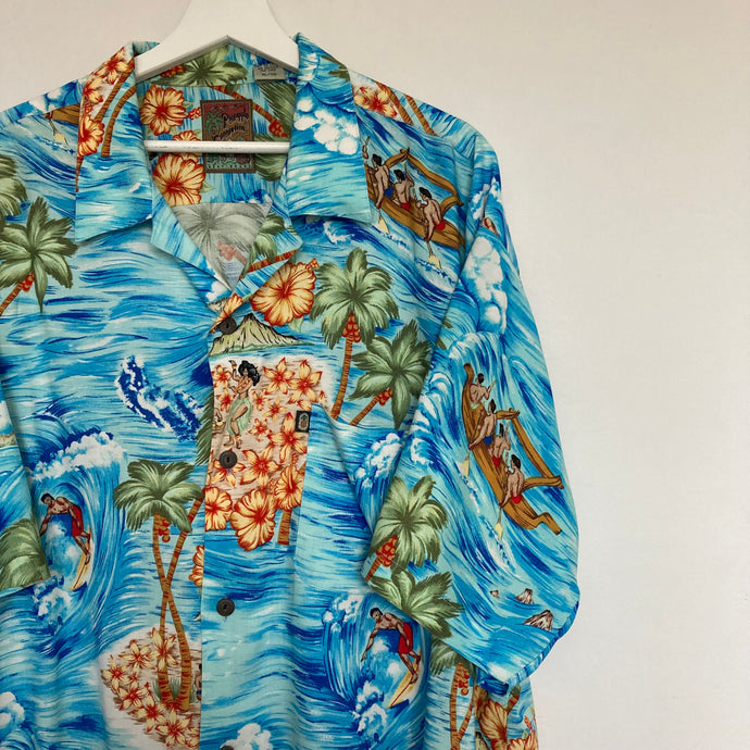 chemise-hawaienne-homme-multicolore-fleurs-et-ocean