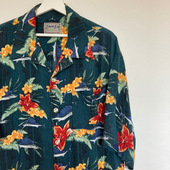 chemise-hawaienne-homme-vintage-a-fleur