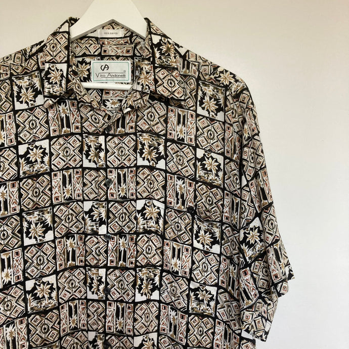 Chemise hawaïenne vintage à motifs