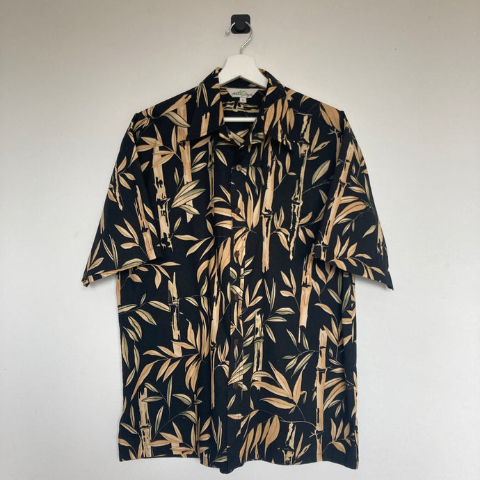 chemise-hawaienne-homme-vintage-noire