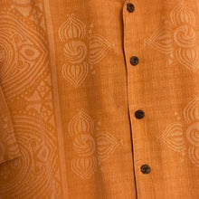 Charger l&#39;image dans la galerie, chemise-hawaienne-vintage-homme-orange-en-soie
