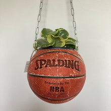 Charger l&#39;image dans la galerie, decoration-ballon-de-basket--vintage-transforme-en-pot-de-fleurs
