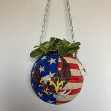 Charger l&#39;image dans la galerie, decoration-ballon-de-basket--vintage-transforme-en-pot-de-fleurs-usa
