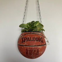 Charger l&#39;image dans la galerie, decoration-ballon-de-basket--vintage-transforme-en-pot-de-fleurs
