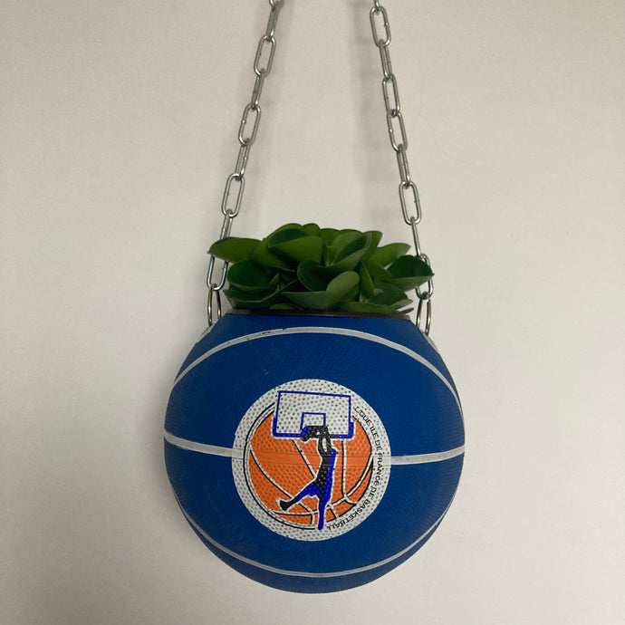 decoration-ballon-de-basket-bleu-transforme-en-pot-de-fleur-basketball-planter