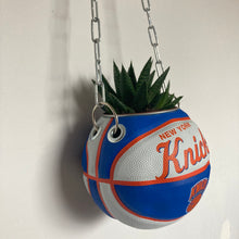Charger l&#39;image dans la galerie, decoration-ballon-de-basket-transforme-en-pot-de-fleur-knicks
