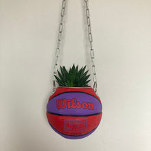 Charger l&#39;image dans la galerie, decoration-ballon-de-basket-transforme-en-pot-de-fleur-raptors-basketball-planter
