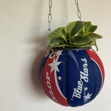 Charger l&#39;image dans la galerie, decoration-ballon-de-basket-transforme-en-pot-de-fleurs-basketball-planter-nba
