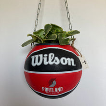 Charger l&#39;image dans la galerie, decoration-ballon-de-basket-transforme-en-pot-de-fleurs-portland
