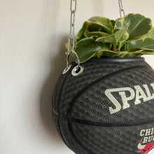 Charger l&#39;image dans la galerie,    decoration-ballon-de-basket-transforme-en-pot-de-fleurs-spalding-chicago-bulls
