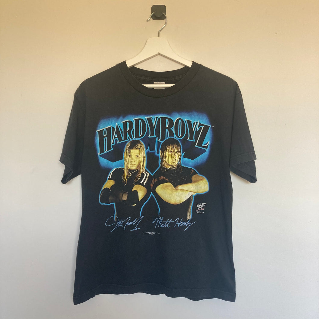 T-shirt vintage Hardy Boyz officiel WWF 2001 (XS)