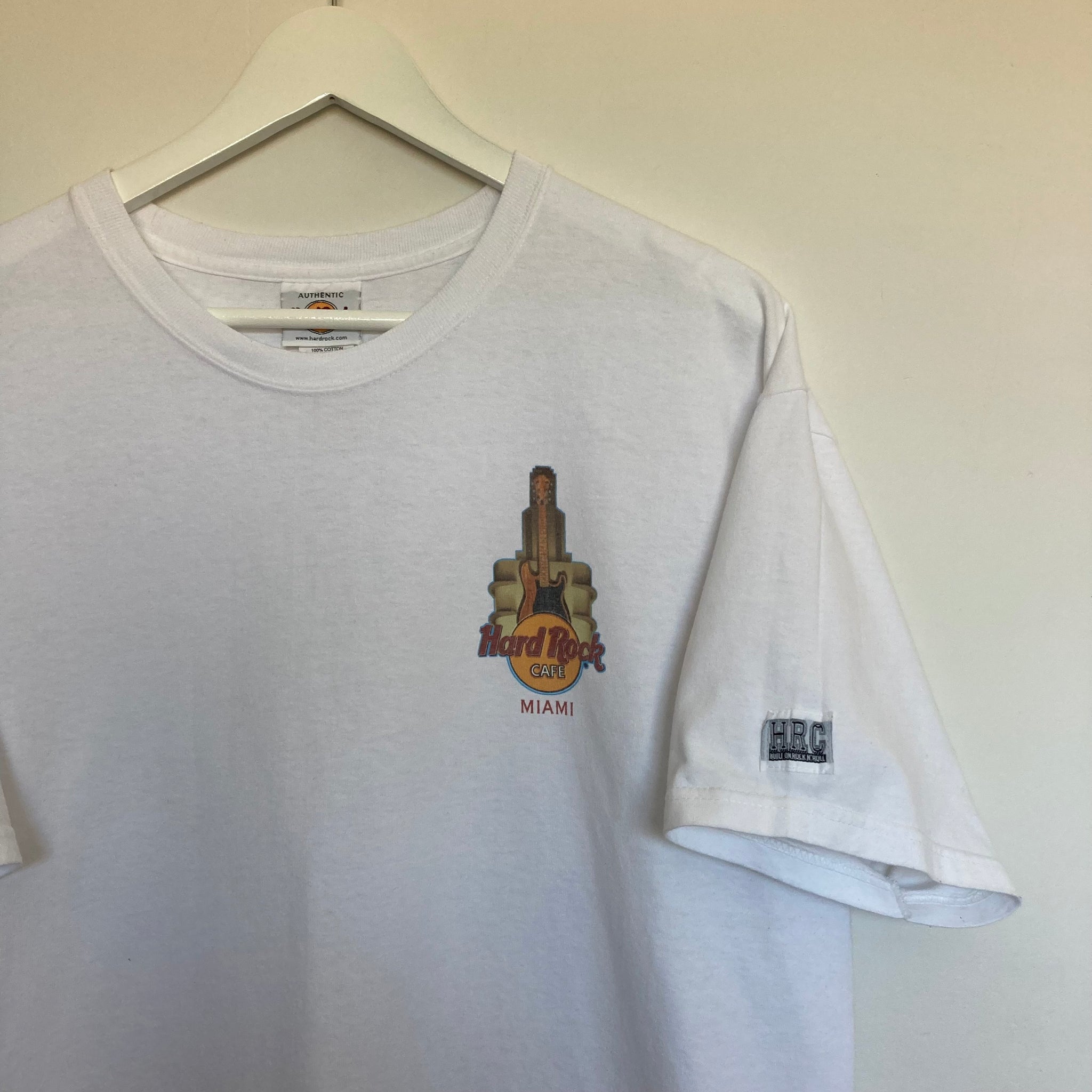 T-shirt Hard Rock Cafe - 25 Years - Vintage Années 90 - Homme XL - Blanc