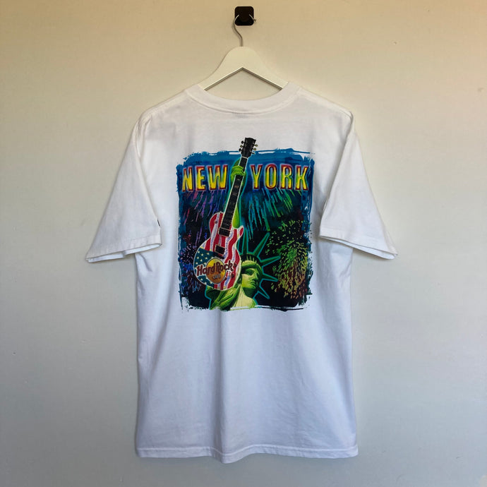 T-shirt blanc vintage 90’s Hard Rock Café New York - Made in USA