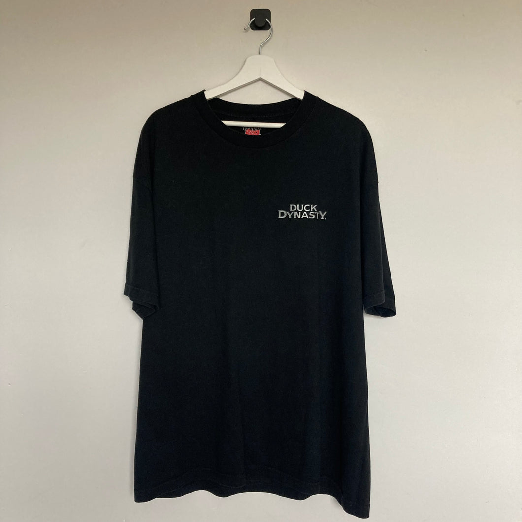 T-shirt noir avec imprimé au dos Duck Dinasty (XL)