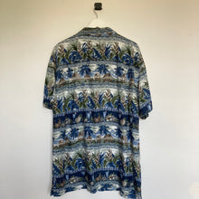 Charger l&#39;image dans la galerie, Chemise hawaïenne vintage bleu foncée pour homme
