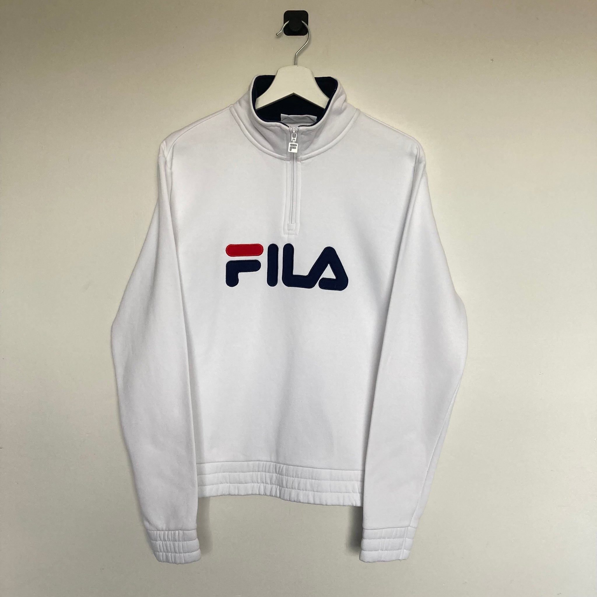Fila Outlet Sweat Fila Femme Blanc Sweat Col à Zip 1/4 Fila (M