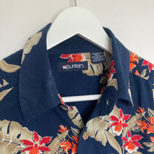 Charger l&#39;image dans la galerie, Chemise hawaienne vintage bleu foncé (M)
