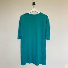 Charger l&#39;image dans la galerie, Tee-shirt vintage turquoise Made in USA (L oversize , XL)
