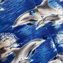 Charger l&#39;image dans la galerie, Chemise vintage motifs dauphins (XS/S femme)
