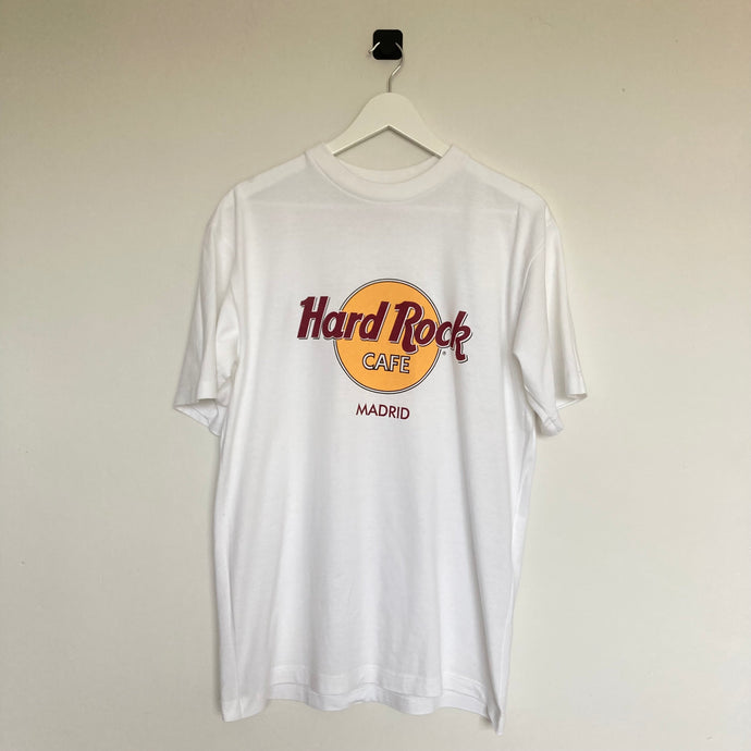 Tee-shirt vintage blanc Hard Rock Café Madrid (M/L)