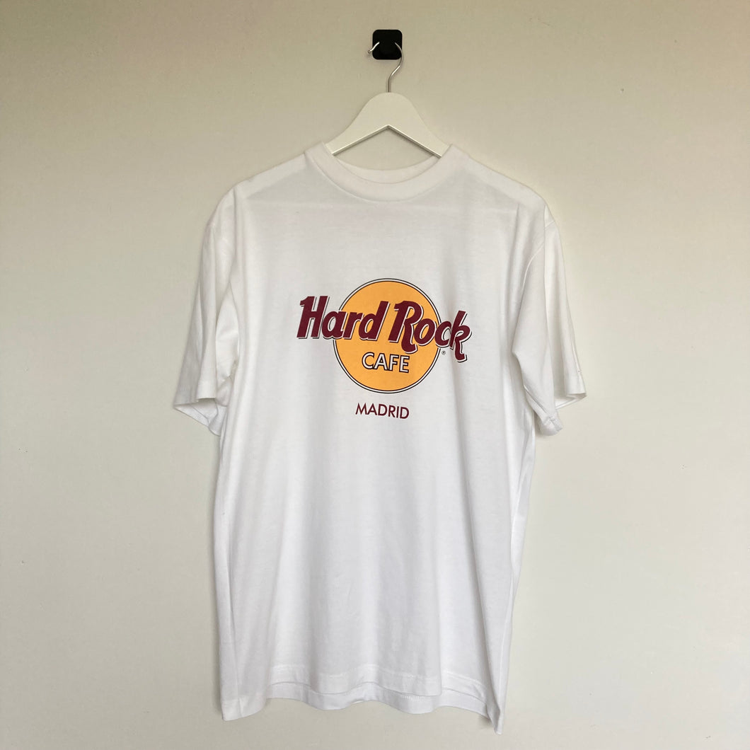 Tee-shirt vintage blanc Hard Rock Café Madrid (M/L)