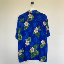 Charger l&#39;image dans la galerie, Chemise hawaïenne bleue à fleur (L)
