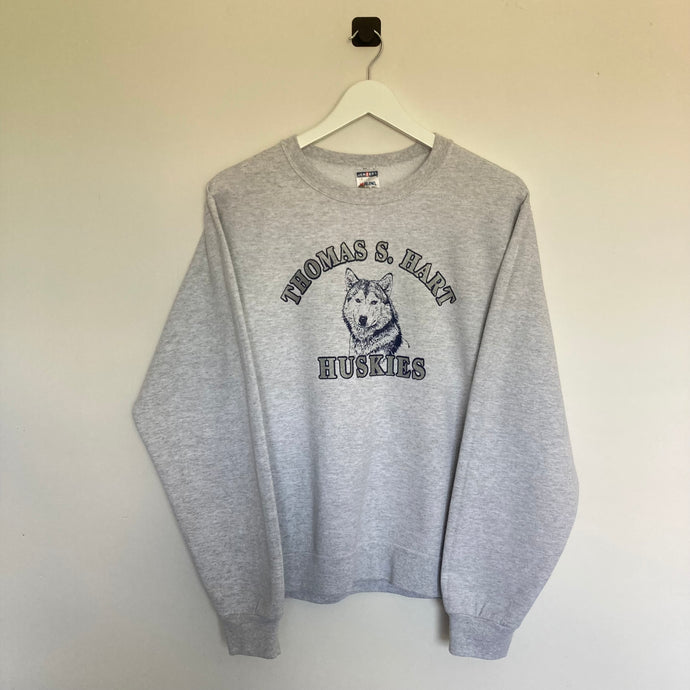 Sweat vintage femme oversize imprimé animal Huskies