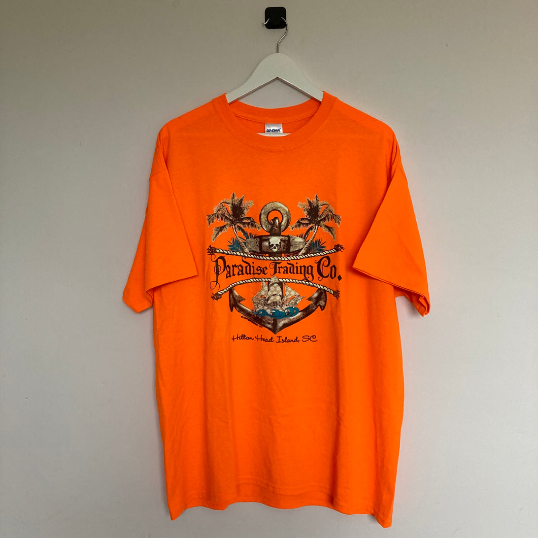 Tee-shirt orange à imprimé (M/L oversize , XL)