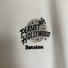 Charger l&#39;image dans la galerie, Tee-shirt vintage Planet Hollywood Barcelona logo brodé 90&#39;s - rare - collector
