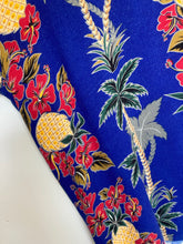 Charger l&#39;image dans la galerie, Chemise hawaienne vintage bleue et rouge (XL)
