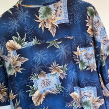 Charger l&#39;image dans la galerie, Chemise hawaienne vintage poche à recoudre (2XL)
