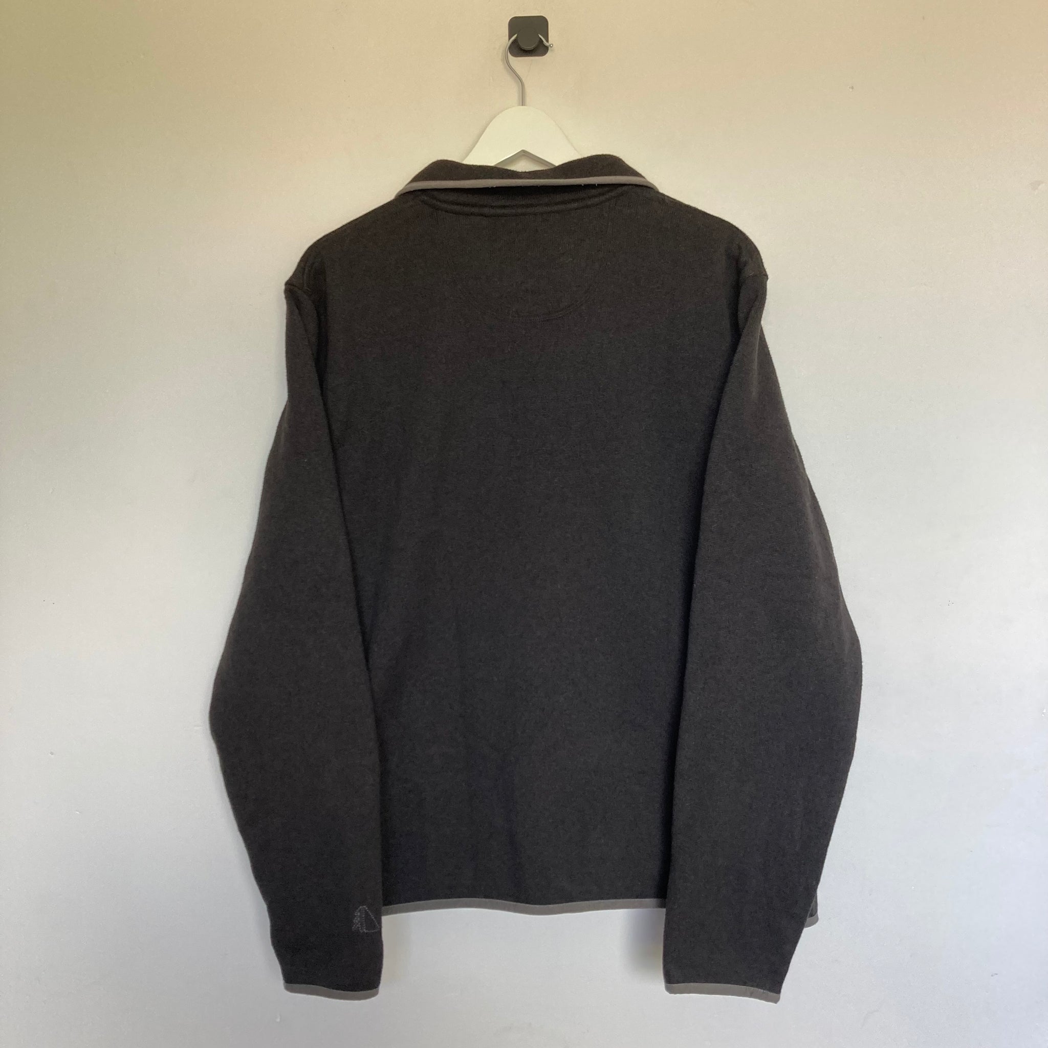 Veste Polaire Snap L.L. Bean Homme – Gris, Motif Aztèque, Vintage Années 90, Taille M