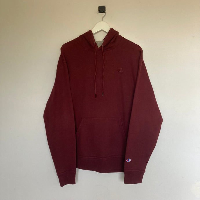 sweat-a-capuche-champion-homme-bordeaux